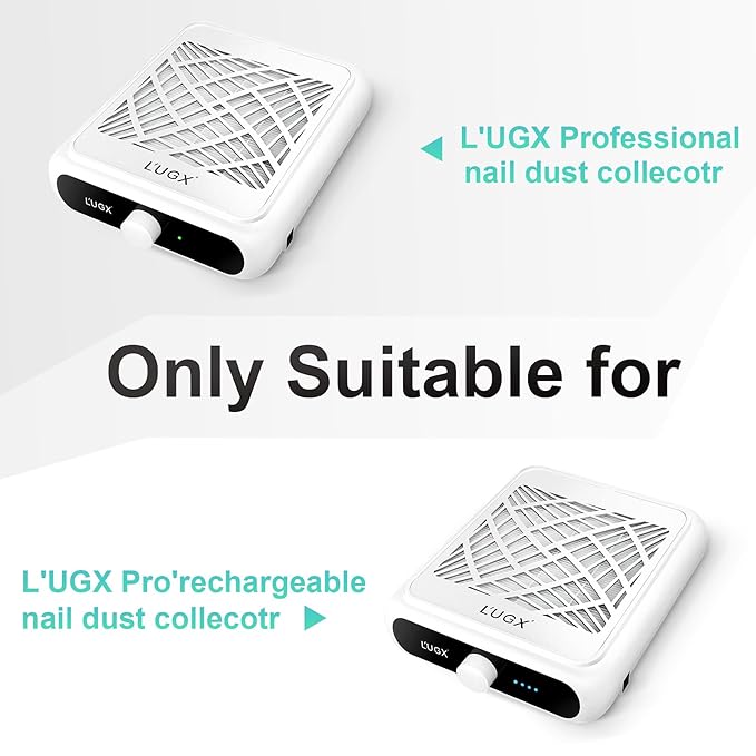 L'UGX Nail Dust Collector Filter, 2Pcs Reusable Filter for L'UGX Professional Nail Dust Vacuum Machine LG622