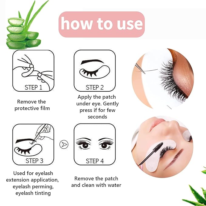 350 PCS Under Eye Gel Pads,Eyelash Mascara Brushes,Holder Eyelash Extension Rings - 100% Naturel Lint Free,Comfy and Cool,Eyelash Extension Eye Pads,Hydro gel Eye Patches Beauty Tool(Gold)