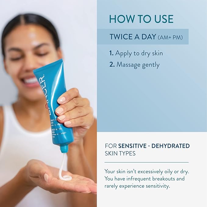 Lancer Skincare The Method: Cleanse Face Cleanser, Daily Face Wash with Salicylic Acid, Sensitive or Dehydrated Skin, 4.05 Fluid Ounces