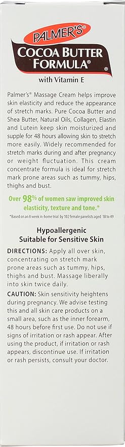 Palmer's Cocoa Butter Formula Massage Cream for Stretch Marks and Pregnancy Skin Care, 4.4 Ounces (Pack of 6)