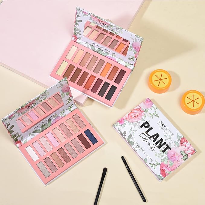 Vegan Eyeshadow Palette, Nude Eyeshadow Palette, 16 Shades Organic Eyeshadow palette high pigmented eyeshadow palette Colorful Eyeshadow Palette Long Lasting Nude Eyeshadow Shimmer Palette
