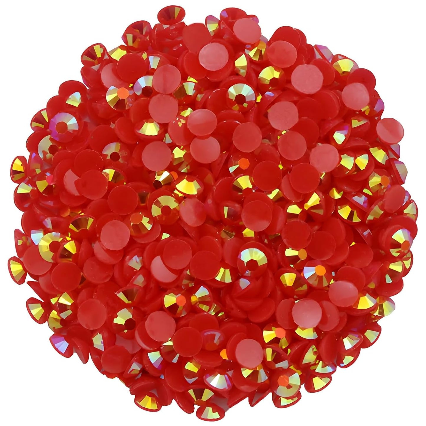 720 Pcs SS30 6mm Flatback Rhinestones for Nails Art Crafts Glitter Round Shine Gems AB Crystals DIY Clothes Shoes （Red AB）