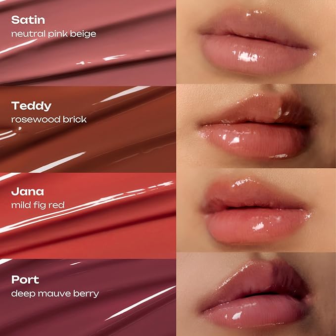 PDRN Tinted Lip Serum – High Gloss Ultra Hydrating Natural Glow, Non-Sticky Volumizing Color Glaze with Long-Lasting Shine, Nourishing Moisturizing Repair for Chapped Lips (0.34 oz)