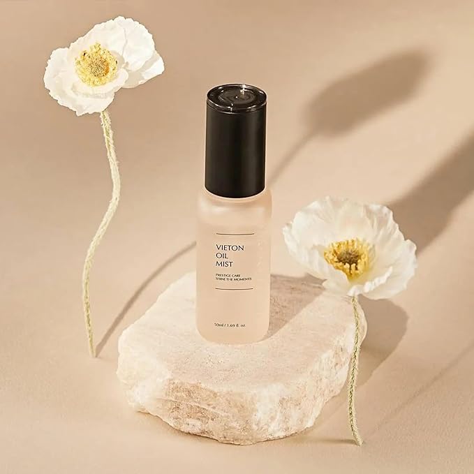 INCELLDERM Riman Vieton Oil Mist | 50ml | Bi-Phasic Hydration with Camellia Seed Oil & Seaberry Water | Korean Skincare Mist for Moisture, Balance & Radiance | Natural Facial Spritz Moisturizer