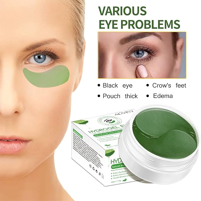 Under Eye Patches -30 Pairs, Collagen Eye Mask for Dark Circles, Puffy Eyes, Wrinkles Treatment, Aloe Eye Bags with Hyaluronic Acid and Collagen, Moisturizing & Anti-Aging