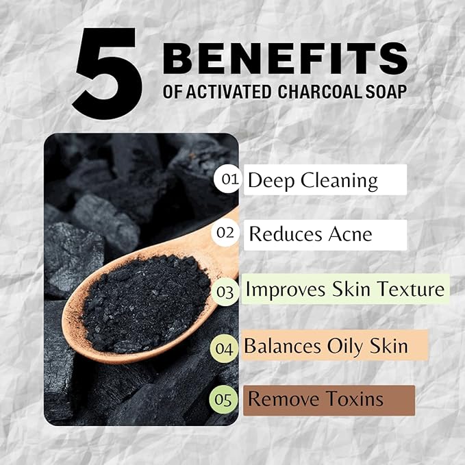 One With Nature Dead Sea Soap 4oz Variety 3Pk-Dead Sea Mud, Activated Charcoal, and Dead Sea Salt-Detoxifying and Exfoliating Soap Bars with Dead Sea Salt for Face & Body, for Men & Women