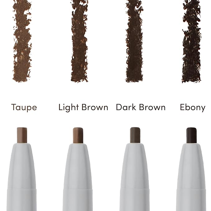 Easy Everyday™ Brow Pencil - Best Eyebrow Pencil for Women, Smudge Proof Hair-Like Strokes, 1.2mm Precision Tip with Spoolie, Vegan (Dark Brown)