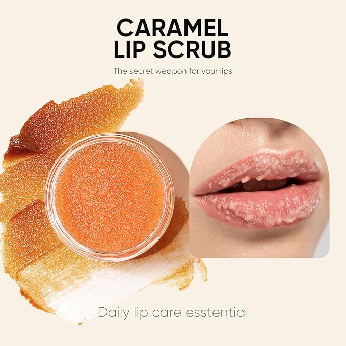 Lip Care Kit with Lip Exfoliator Scrub, Lip Sleeping Mask and Lip Essence Oil for Dry Cracked Lips, Repair and Moisturize Your Lips All Day