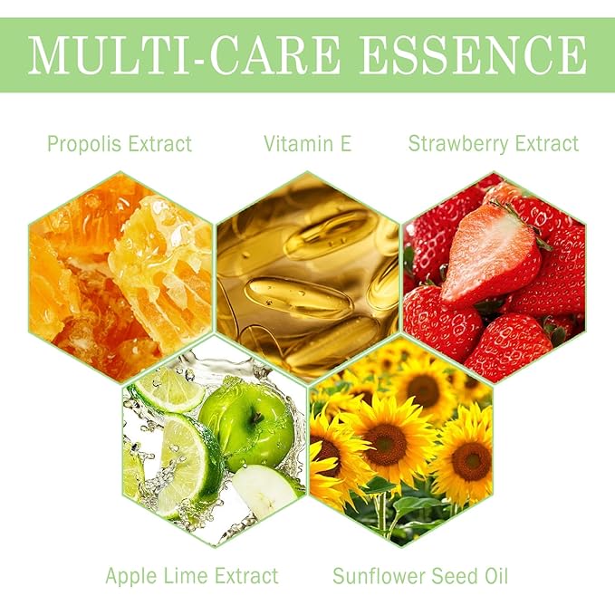 Apple Lime Sleeping Lip Mask, Bee Lip Balm Lip Mask Honey Pot, Lip Mask Overnight Propolis Moisturizing Lip Balm with Stick, Hydrating Repair Prevention Dry & Cracked Lip Scrubs Exfoliato