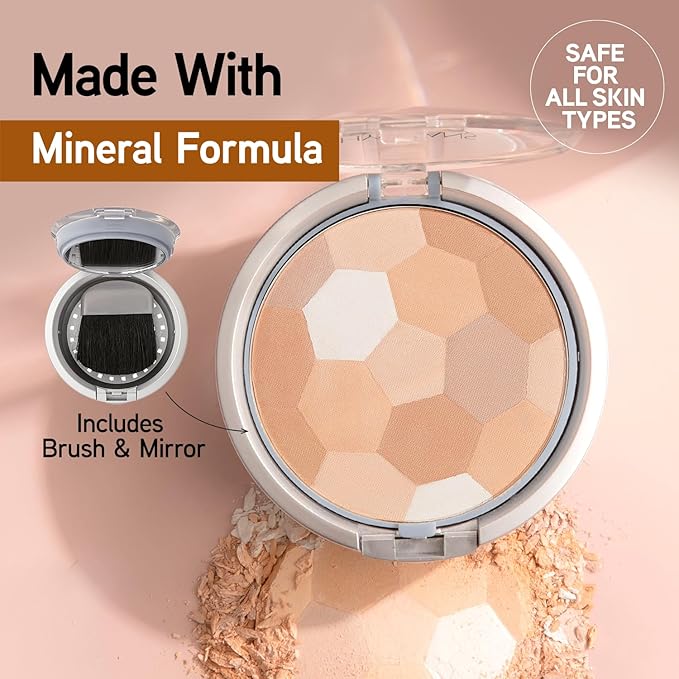 Physicians Formula Setting Powder Palette Multi-Colored Pressed Finishing Powder, Natural Coverage, Buff, Dermatologist Tested, Clinicially Tested