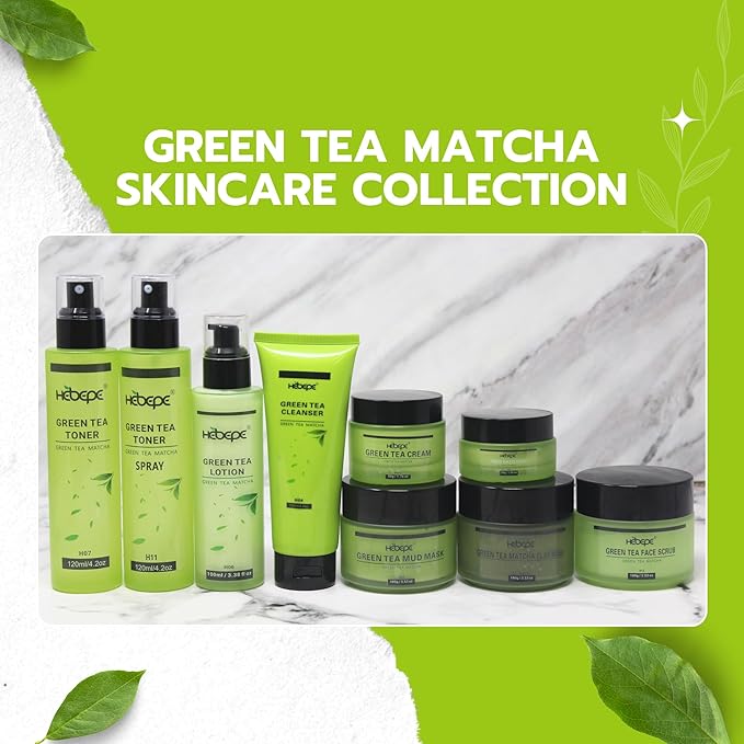 Green Tea Face Mist with Cucumber 4 oz, Matcha Facial Toner Spray Hyaluronic Acid for All Skin, Hydrating Soothing Reduces Redness Cooling After-Sun for Women Men, Alcohol-Free
