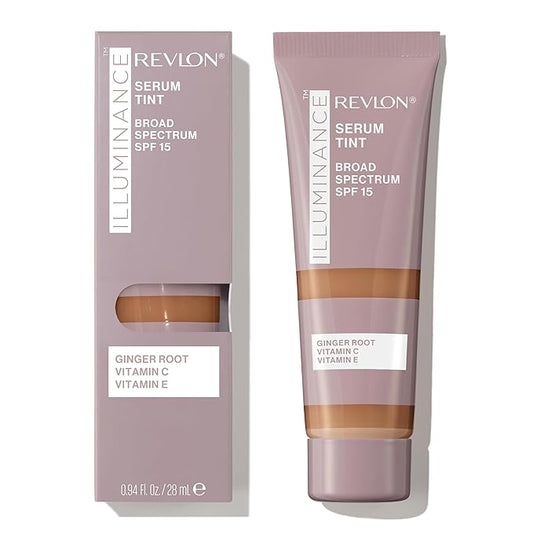 Revlon Illuminance Tinted Serum, Triple Hyaluronic Acid, Evens Out Skin Tone Over Time and Hydrates All Day, SPF 15, 505 Rich Sand, 0.94 fl oz.