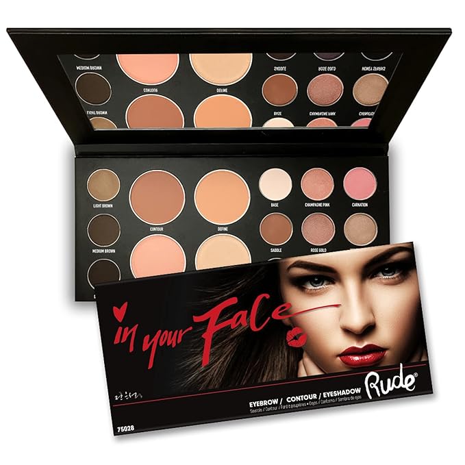 Rude Cosmetics In Your Face 3-in-1 Palette Makeup Women 0.84 oz