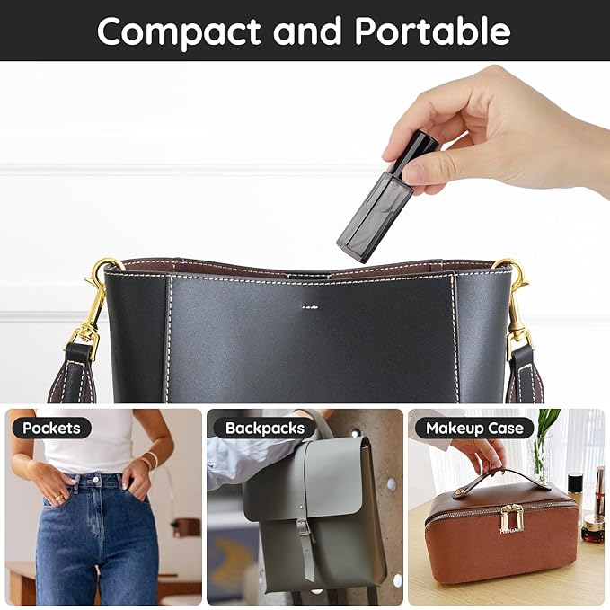 Segbeauty 5 Packs Travel Perfume Bottle Refillable, 10ML Mini Portable Glass Spray Bottles Atomizer, Empty Cologne Sample Dispenser with Funnel and Pipette, Perfume Making Kit Toiletries Container