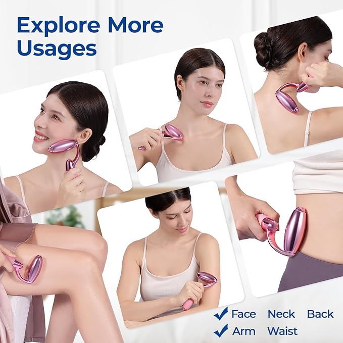 MORGLES Ice Roller for Face and Eyes, Ice Face Roller for Women Skin Care, Cold Facial Roller for Puffiness, Migraine Relief and Lymphatic Drainage