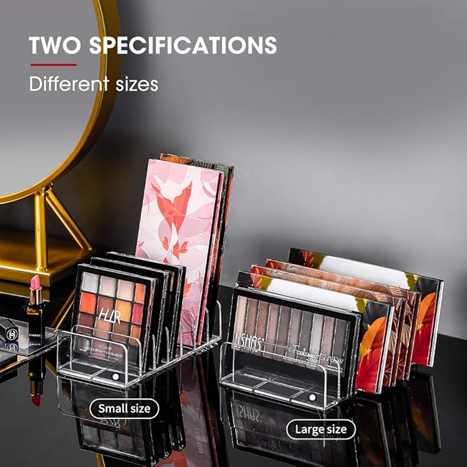 Eyeshadow Makeup Palette Cosmetic Organizer - Waterproof Eyeshadow Organizer for Eye Makeup Palette,Bathroom Countertop,7 Sections (1PCS-Small)