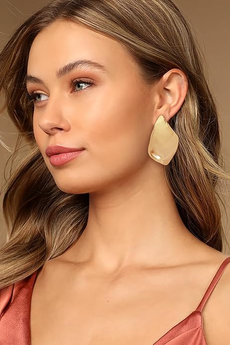 CLASSYZINT Gold/White/Red/Black Flower Stud Earrings For Women