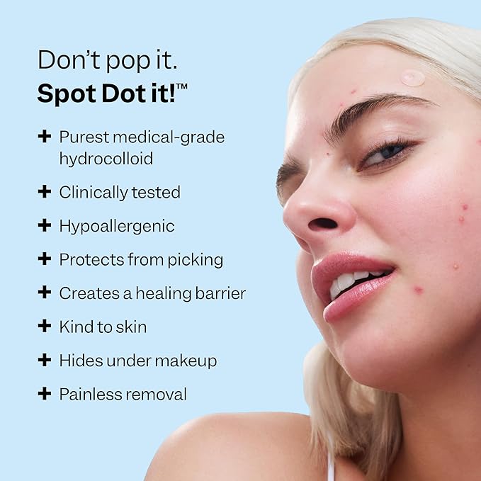 Peach Slices | Acne Spot Dots | Hydrocolloid Acne Patches | For Zits, Blemishes, & Breakouts | Vegan | Cruelty-Free | Pimple Patches | Facial Skin Care Products | 3 Sizes (7mm, 10mm, & 12mm) | 60 Ct