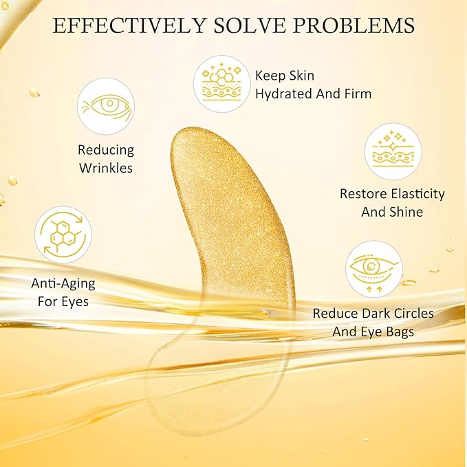 Under Eye Patches for Puffy Eyes and Dark Circles,Collagen Under Eye Mask Skin Care Products,Snail Mucin Eye Patches,Wrinkle Patches