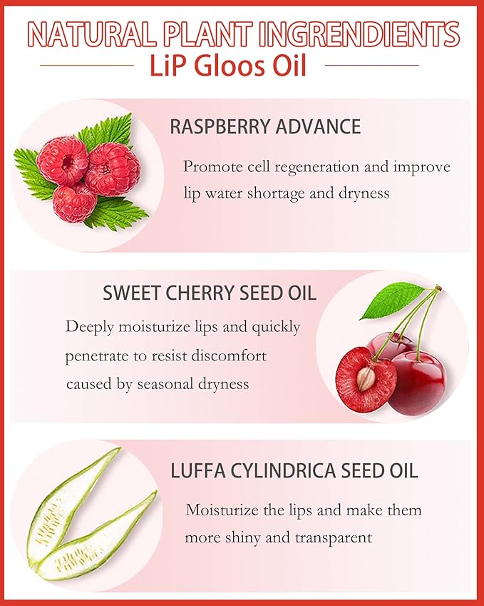 Plumping Lip Glow Oil,Hydrating Tinted Lip Oil Gloss,Glow Reviver Lip Oil,Long Lasting Moisturizing Clear Lip Plumper Oil Tint for Lip Care Dry Lip,Women's Day Makeup Gift for Women (#012 Rosewood)