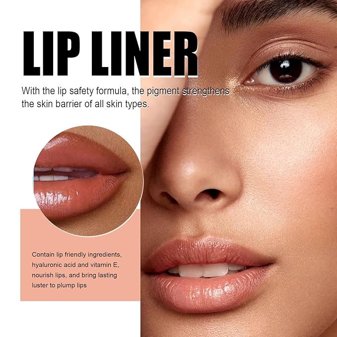 Longwear Peel-off Lip Stain Marker Peel Off with Vitamin E - Smudge-Resistant Lip Liner & Base for All Skin Types (02#)