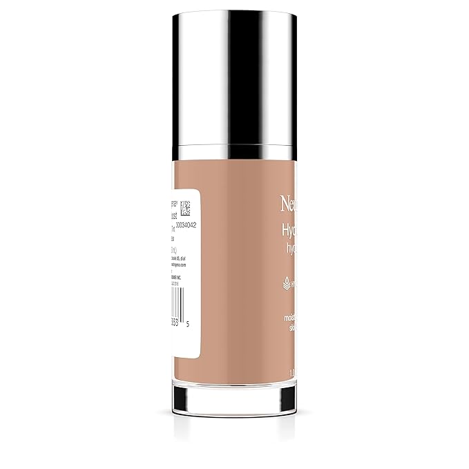 Neutrogena Hydro Boost Hydrating Tint Foundation Makeup for Dry Skin, with Hyaluronic Acid, Lightweight Oil-Free Water Gel, Non-Comedogenic, 50 Soft Beige, 1.0 fl. oz