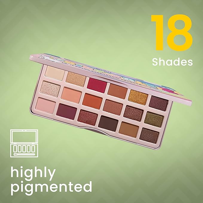 Cosmetics Fairy Tale 2 Eye Shadow Palette Makeup, 18 Ultra-Blendable, Vibrant Matte & Shimmer Eyeshadow - Eyeshadow Palette Set With Mirror - Long Lasting, Travel-Size Makeup Palette