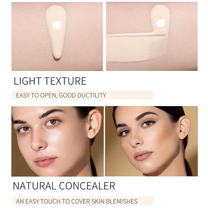 CC Color Correcting Full Coverage Cream SPF 50, CC Cream Foundation, Cover Blemish, Correcting Uneven Skin Tone, Oil Control, Lightweight Waterproof Long Lasting Hydrating CC Cream (Ivory)