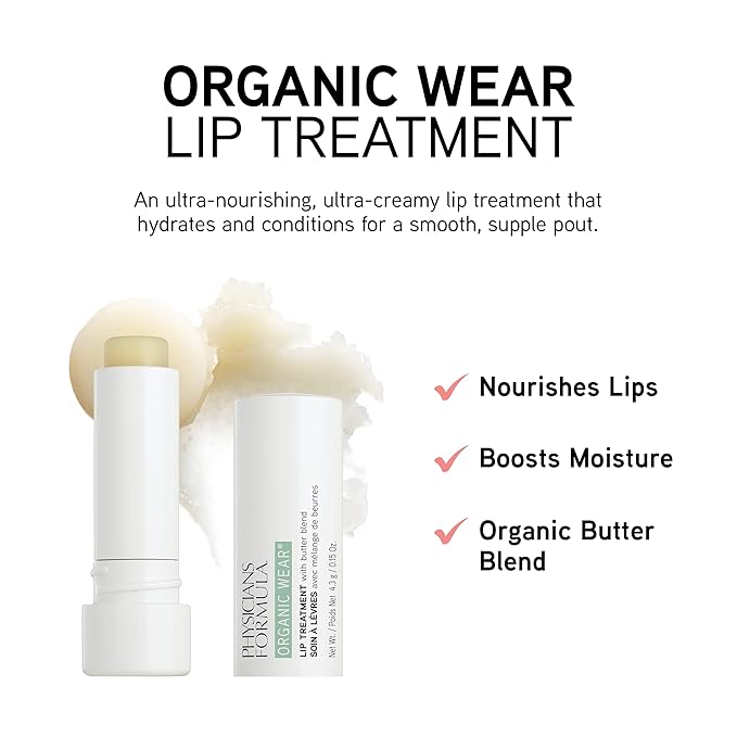 Orangic Lip Balm By Physicians Formula Organic Wear All Natural Lip Treatment Lip Balm, Dermatologist Tested