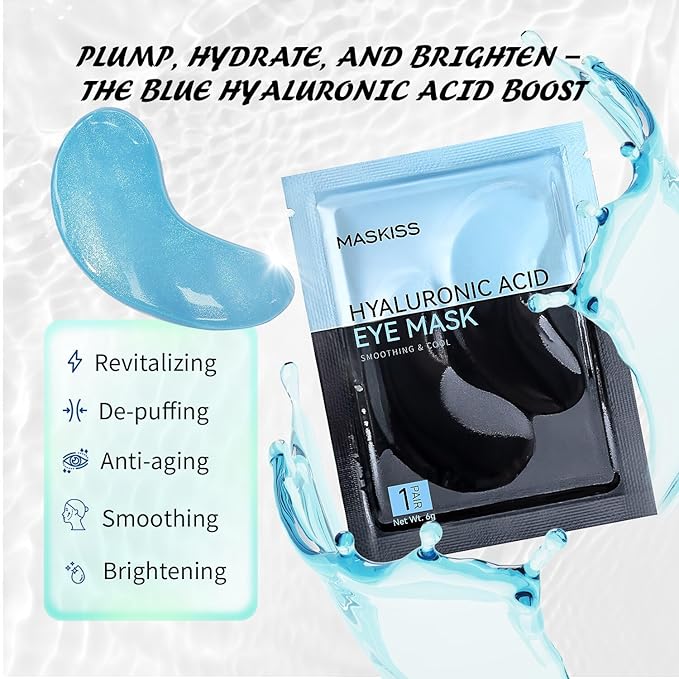 Under Eye Patches (30 Pairs), Hyaluronic Acid Eye Masks for Dark Circles Puffy Eyes Undereye Bags, Collagen Eye Patches for Wrinkles and Hydrate, Skin Care Gift for Her