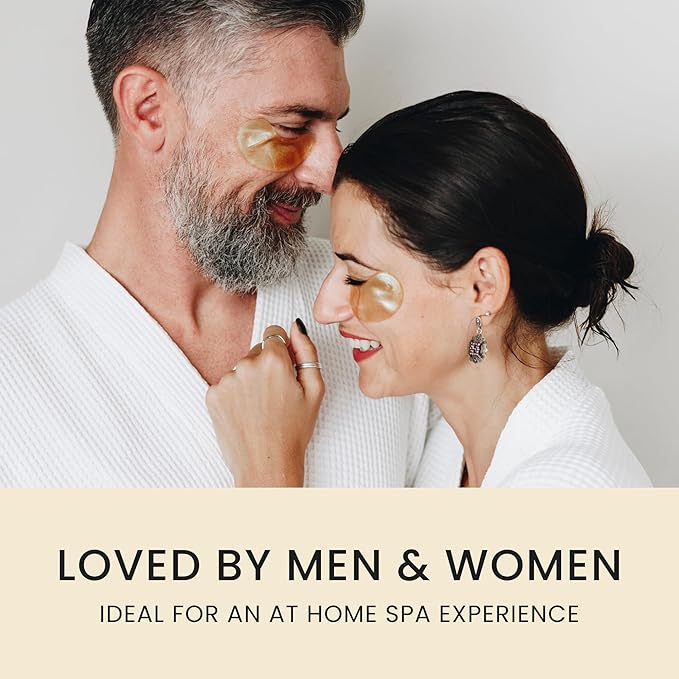 16 Pairs Gold Under Eye Patches with 2 pieces of Lip Mask | Under Eye Mask Dark Circles and Puffiness | Wrinkles Patches with Hydrogel | Collagen Eye Pad