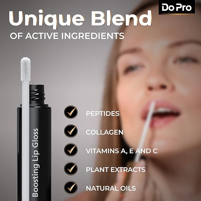 Gentle Lip Lift Stick Boost-In - Plumper Stick with Anti-Aging Stimulating Roller, Plumping Lip Stick with Hyaluronic Acid, Collagen, Vitamin C & E - Volumizing & Hydrating Lip Plumping Serum - 5ml