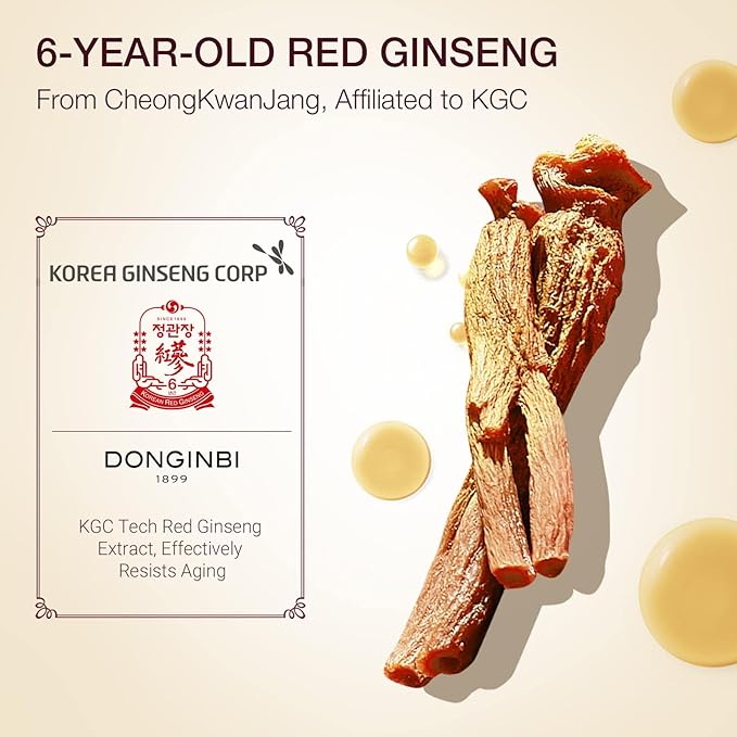 Donginbi Red Ginseng Moisturizing & Firming Set EX, Anti-Aging Korean Skin Care, Routine Kits for Smooth, Radiant Skin
