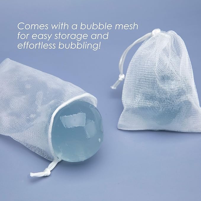 Be Bare Jelly Ball Cleanser, Daily Face Wash Korean Skin Care Cleanser Ball for Dry Skin with Allantoin for Protection, AHA &BHA for Exfoliation and Hydration- Peachy Pink (1.41oz)