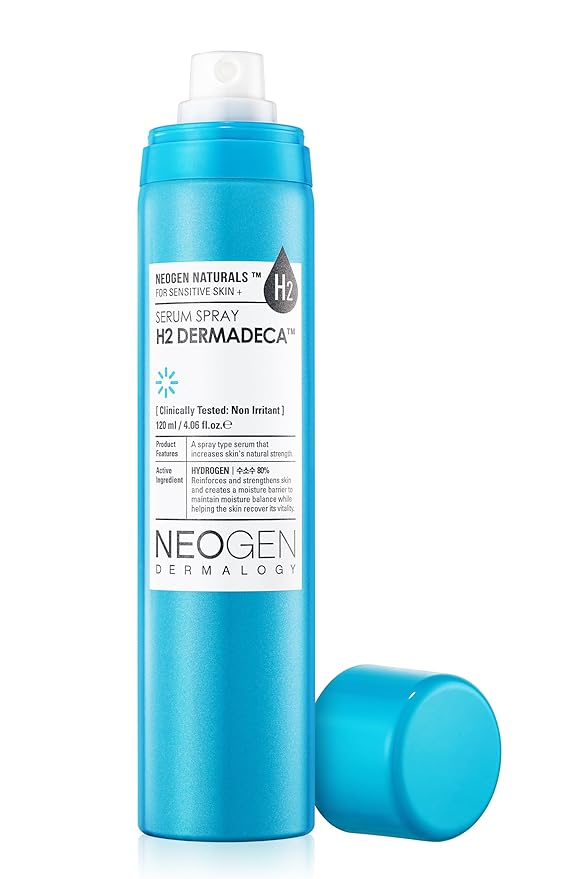 [K-Beauty] Neogen H2 Dermadeca Serum Facial Spray | 80% Hydrogen-Water Face Mist Hydrating Serum w/Niacinamide Vitamin C & Centella 4.06 fl oz