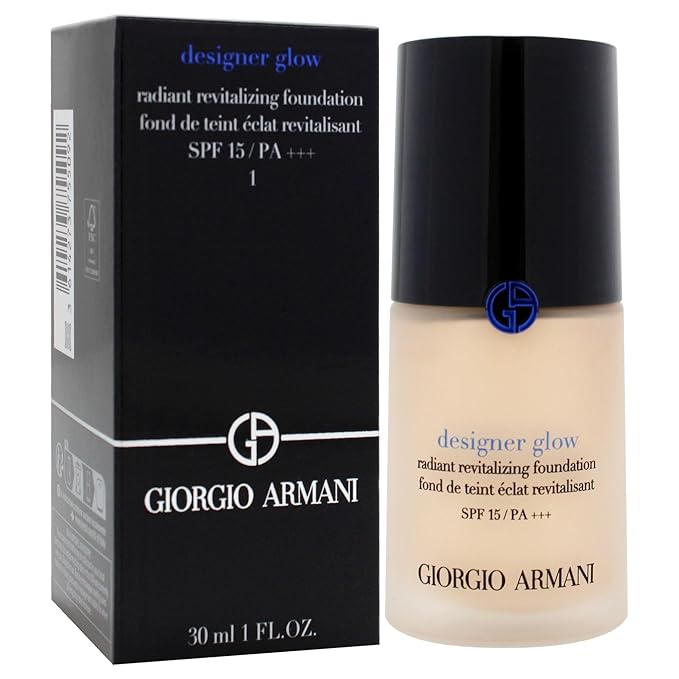 Designer Glow Radiant Revitalizing Foundation SPF 15 Plus - 1 by Giorgio Armani for Women - 1 oz Foundation