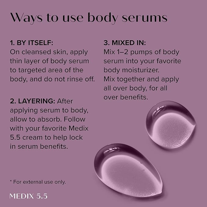 MEDIX Anti Aging Skin Care 3PC Set | Retinol Body Cream + Exfoliating AHA Glycolic Acid Foaming Face & Body Wash + Vitamin F Booster Serum, Wash + Treat + Hydrate Skincare Set