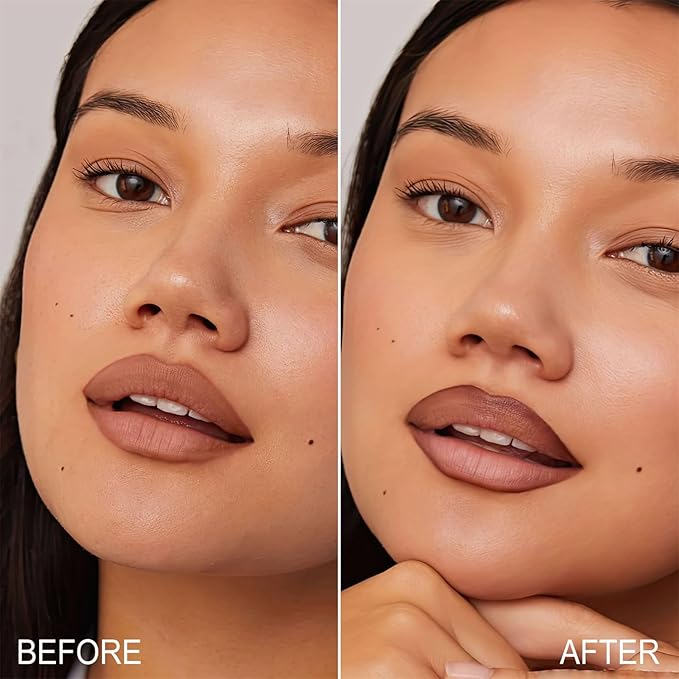 OETUIOW Lip Stain, Lip Liner, Waterproof Moisturizing Long-Lasting, Non-Stick Cup for Women All Skin Types, Black Color