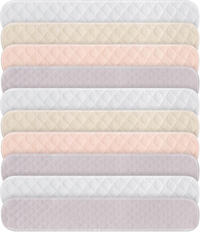 Toulite 10 Pcs Cotton Bra Liners 3 Layer Rectangle Under Bra Pads Sweat Liners for Women Sweating Supplies