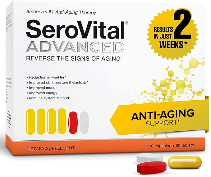 Serovital Advanced for Women - Anti-Aging Supplement for Women - Skin Benefits, Energy, and Sleep - 30 Day Supply
