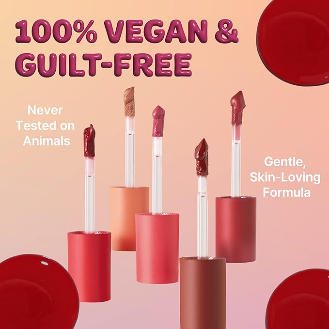 Touch in Sol Vegan Again Blur Core Lip Tint (#Cool Bunny) - Long Lasting, High Pigment Velvet Matte Lip Stain – Lightweight Smooth Blur Finish