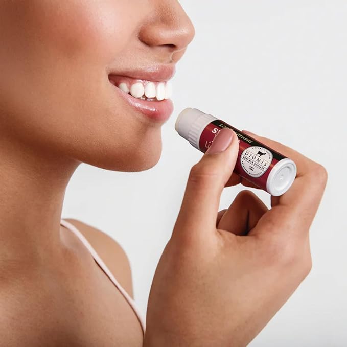 Dionis - Goat Milk Skincare Sweet Berry Scented Lip Balm - Set of 6 (0.28 oz) - Made in the USA - Cruelty-free and Paraben-free