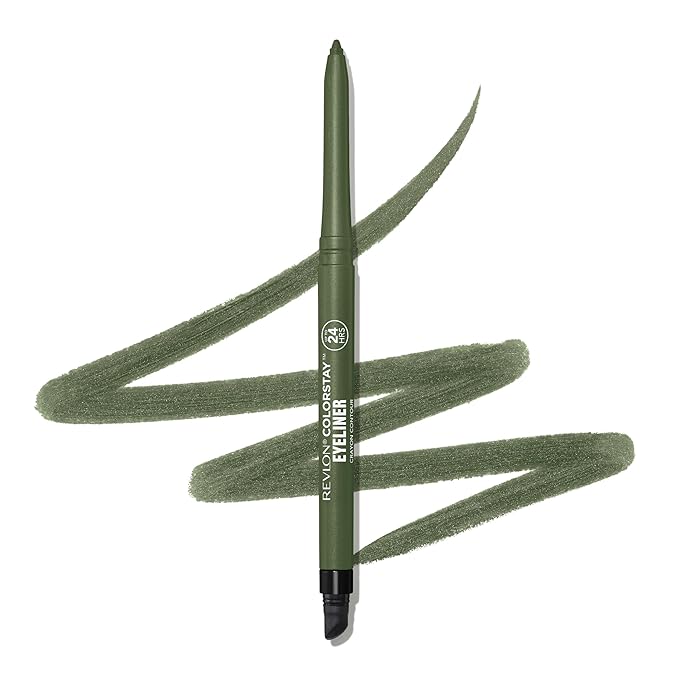 Revlon ColorStay Pencil Waterproof Eyeliner, Smudge-Proof, Eye Makeup with Built-In Sharpener, 206 Jade, 0.01 oz