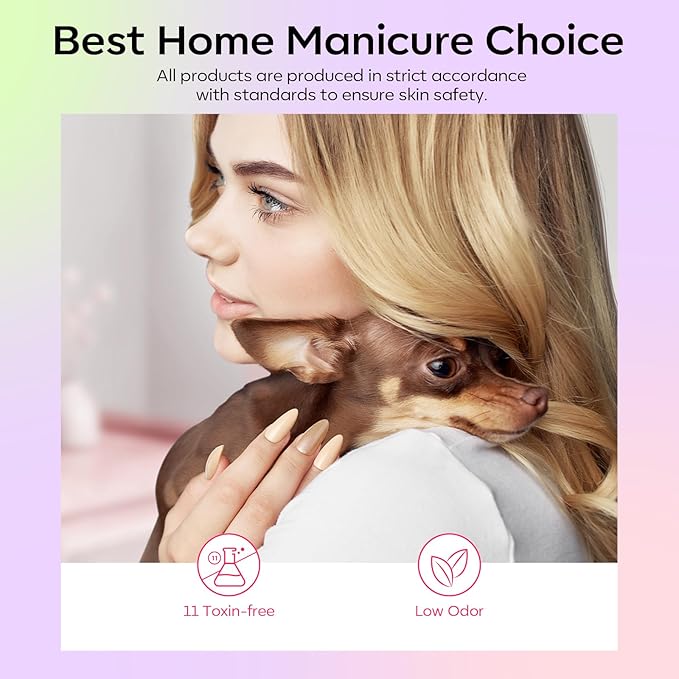 modelones Spring Gel Nail Polish Set, 6 Colors Pastel Yellow Green Pink Purple Blue Shades Pale Macaron Light Colors Nail Art Gel Design for Women Girl Nail Lovers Gift Salon DIY