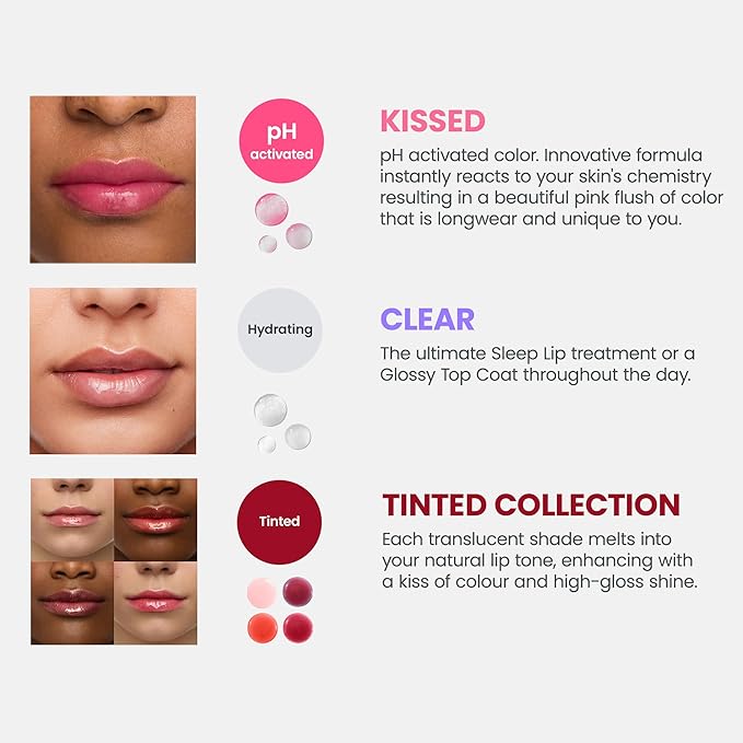 Wonderskin Lip Oil Rehab Serum - Tinted Lip Oil for Women, Hydrating, Moisturizing, and Non-Sticky Red Tint Serum for Dry Lips (Amour)