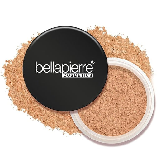 bellapierre Mineral Foundation SPF 15 - Loose Powder Foundation | Vegan & Cruelty Free Natural Makeup | Full Coverage Matte Finish | Hypoallergenic | Oil & Talc Free - 0.32 Oz - Honey