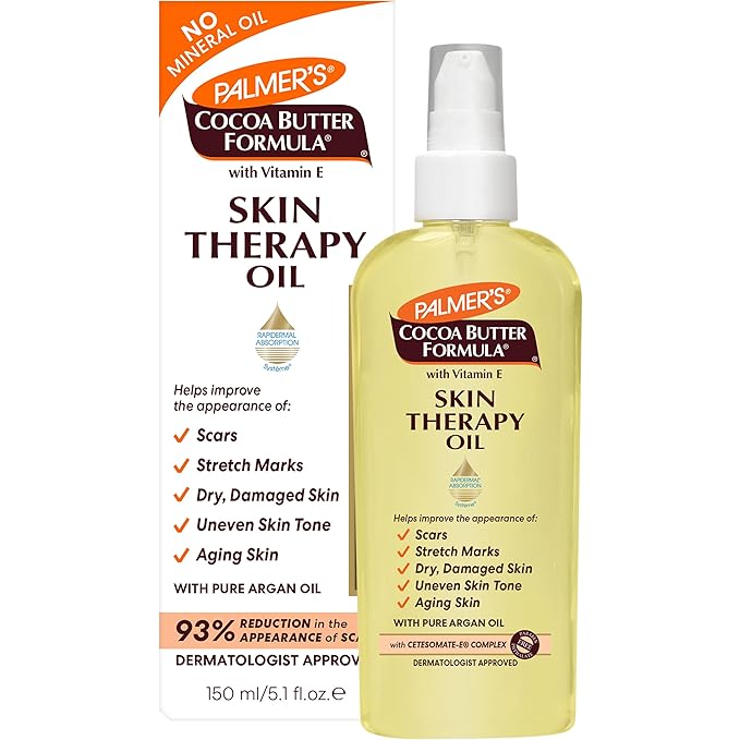 Palmer's Cocoa Butter Formula Massage Lotion For Stretch Marks, Pregnancy Skin Care & Cocoa Butter Formula Skin Therapy Moisturizing Body Oil with Vitamin E, 5.1 Ounces