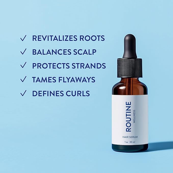 Routine Wellness Advanced Hair Serum - Nourishing Scalp Treatment for Enhanced Hair Support and Thickness with Natural Oils, Ideal for Men & Women - 30ml