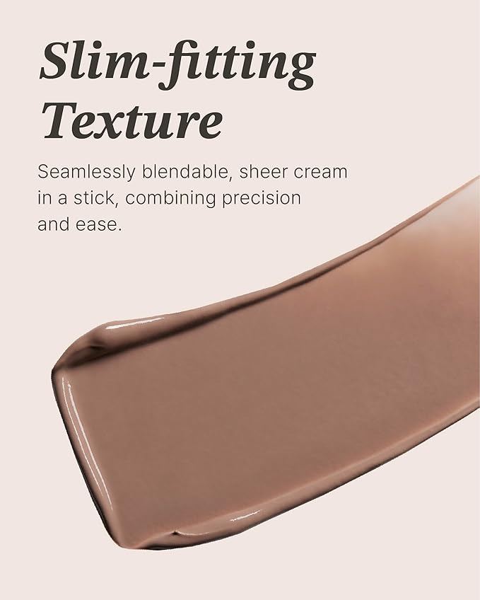 Glint Sheer Bronzer Stick (Smoked, 0.24oz) - Creamy Buildable, Blendable Formula for Natural Contour, Long-Lasting, Smooth, Versatile Use. Korean Makeup. Nose, Face, Cheeks.