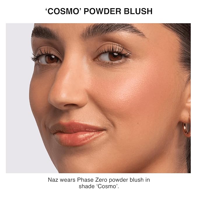 Makeup Powder Blusher - "Cosmo" - 4g / 0.141 oz - Full Coverage, Natural Blush - Soft, Buildable Pink, Coral, Peach & Golden Hues - Matte & Shimmering Shades Gives Cheeks a Radiant Glow